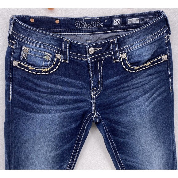 Miss Me Womens Signature Rise Skinny Jeans Embellished Pockets Blue Size 29 - Picture 16 of 16